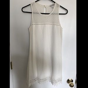 White Lace Sleeveless Dress